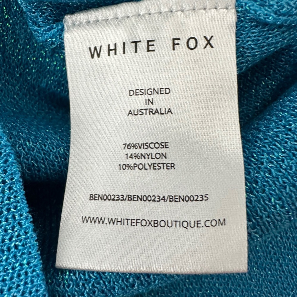 NWT White Fox Forever Dreaming Mini Bodycon Dress Blue Floral XXS - Picture 11 of 15